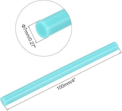 uxcell 20pcs Hot Glue Sticks for Glue Gun 7mm/0.27-inch x 4-inch Mini Hot Melt Adhesive Glue Stick Light Blue