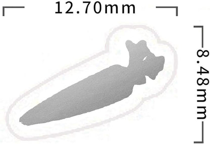 50 Wedding Meal Stickers - Food Identifier & Menu Choice Place Cards for Party Seating - Meal Option Indicator (Silver, Carrot)