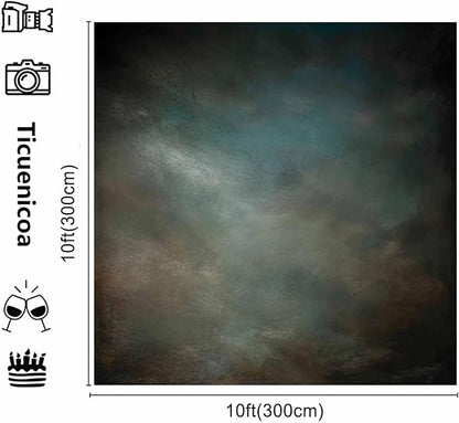 10x10ftAqua Backdrops Portrait Backdrops for Photography Mottled Photo Background