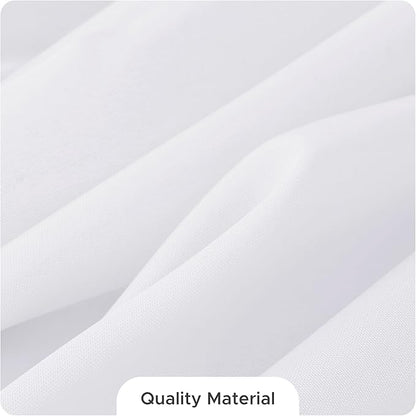 Fitable 8 Pack Rectangle Tablecloths: Stain Resistant Wrinkle Free Fabric Table Clothes, Washable Reusable Polyester Table Covers for Wedding Party Birthday Banquet Reception(White, 60x102 Inch)
