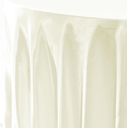 fani 6 Pack 108 Inch Ivory Round Tablecloth - Premium Silky Satin Tablecloth Overlay Smooth Fabric Table Cover Linens, Table Decoration for Wedding Party Banquet Events Restaurant Kitchen Dining