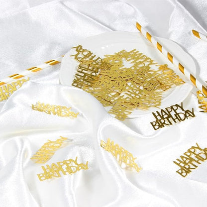 Gold Happy Birthday Confetti Birthday Party Decorations Baby/Adult Birthday Table Scatter Party Supplies 100PC