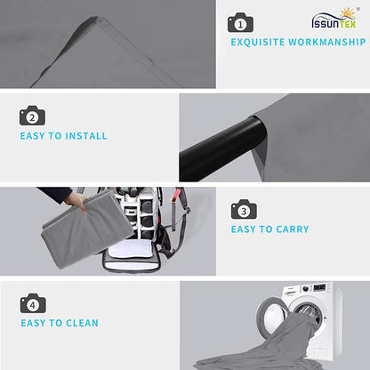 ISSUNTEX 6X9 ft Background Muslin Backdrop, Photo Studio, Collapsible High Density Screen for Video Photography and Television-Gray