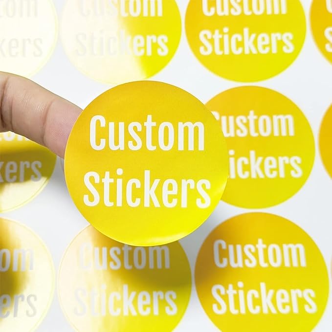 100-500 Custom Stickers Personalized Labels, Customized Stickers with Any Image Logo and Text. Custom Stickers for Business Logo Labels,etc. (Oval,5X3 Inch)