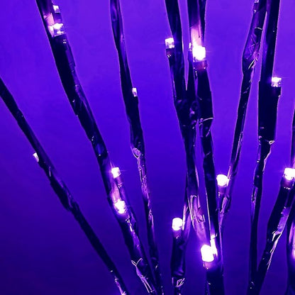 Led Branch Light Battery Operated Lighted Branches Vase Filler Willow Twig Lighted Branch 30 Inch 20 LED for Christmas Home Party Decoration Indoor Outdoor Use Pack of 2 Purple
