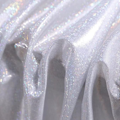 Fitable Silver Sequin Tablecloth for Parties 60x84 Inch - Sparkle Glitter Table Cloth Laser Rectangle Table Cover Overlay for Wedding Baby Shower Ceremony Birthday Cake Table Holiday Banquet