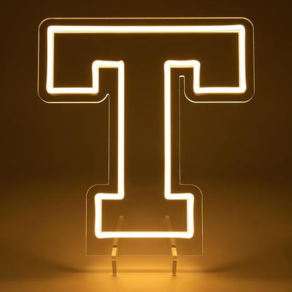 Light Up Letters T, Led Marquee Letter Lights Neon Sign, 13.9" Height Decorative Lighted Alphabet Number, Battery/USB Powered Led Letters Lights for Wedding, Birthday, Party, Christmas or Home Decor