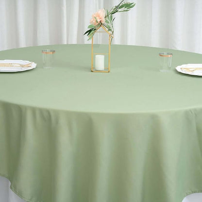 Efavormart 90" Sage Green Wholesale Linens Polyester Square Linen Tablecloth for Kitchen Dining Catering Wedding Birthday Party Events