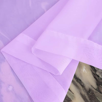 Window Purple Sheer Curtains 48 Inches Width 63 Inches Long 2 Panels Sheer Curtain Clear Curtains Basic Rod Pocket Panel for Home Living Room Bedroom Kids Room Yard Patio Parlor Sliding