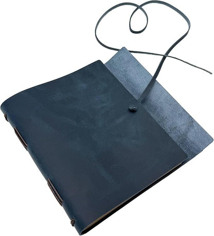 Large Notebook Journal - Genuine Leather Journals for Writing A4 Size Diary 8x10 Inch, Notepad For Women and Man, Gifts,Work,Travel Dark Blue