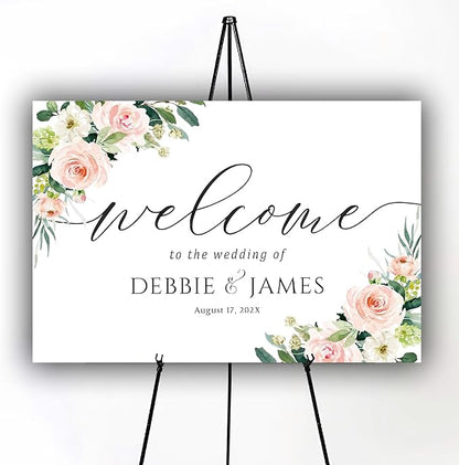 Personalized Wedding Welcome Sign, Welcome To Our Wedding Sign, Blush Pink Wedding Sign, Wedding Welcome Sign, Wedding Sign, Blush Pink Wedding Decor, Blush Pink Wedding Decorations