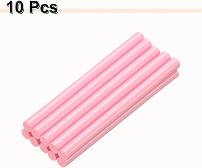 HARFINGTON 10pcs Hot Glue Sticks 0.43" Dia x 5.91" Long EVA Mini Hot Melt Adhesive Glue Stick for Hot Melt Gun Wood Plastic Glass Flowers Fabrics Foam, Pink
