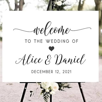 Personalized Wedding Welcome Sign, Welcome To Our Wedding Sign, Custom Wedding Sign, Welcome To Our Wedding Welcome Sign, Personalized Wedding Name