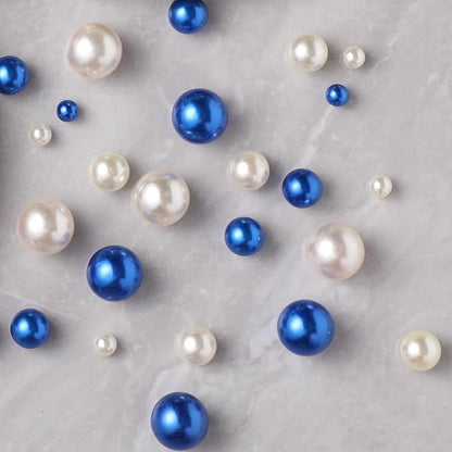 200 Pcs Vase Filler Beads Blue Pearl Beads for Vase No Hole Pearls for Centerpieces Vases Home Table Party Decor Wedding DIY 8/14/20mm