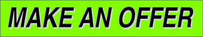 Ez-line Vinyl Windshield Stickers 3 Dozen 15 Inch Chartreuse Slogan Dealership Pro Pack for Car Lots (EZ115-Pack12)
