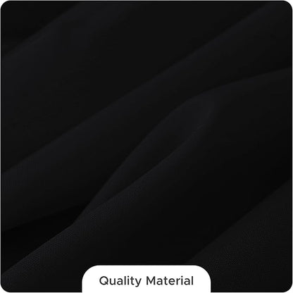 Fitable 8 Pack Round Tablecloths: Stain Resistant Wrinkle Free Circle Table Clothes, Washable Reusable Polyester Table Covers for Wedding Party Birthday Banquet Reception(Black, 84 Inch)