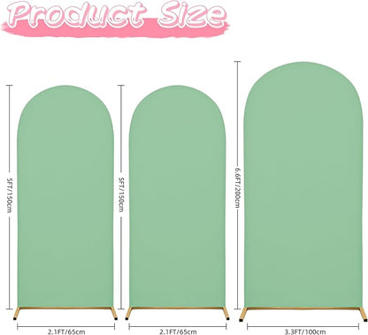 6.6FT Wedding Arch Covers Arch Backdrop Cover Arch Stand Covers Set Arch Cover Spandex Fabric Stretchy Backdrop for Wedding Birthday Party Decoration Baby Shower (Mint Green)
