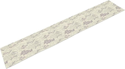 Purple Lavender Table Runner Vintage Watercolor Modern Kitchen Restaurant Decoration Suitable for Indoor and Outdoor Wedding Party Banquet Table Runner 13x60 Inch