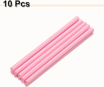 HARFINGTON 10pcs Hot Glue Sticks 0.28" Dia x 5.91" Long EVA Mini Hot Melt Adhesive Glue Stick for Hot Melt Gun Wood Plastic Glass Flowers Fabrics Foam, Pink