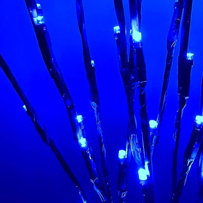 Led Branch Light Battery Operated Lighted Branches Vase Filler Willow Twig Lighted Branch 30 Inch 20 LED for Christmas Home Party Decoration Indoor Outdoor Use Pack of 2 Blue