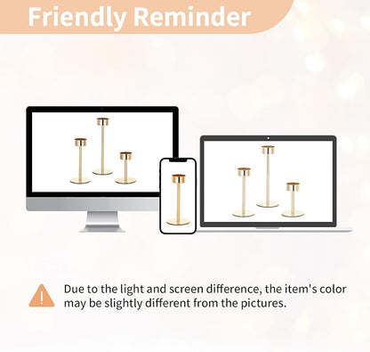 NUPTIO Tall Candlestick Holders for Centerpiece: Hurricane Candle Stick Holders with Ribbed Glass Sleeve - Gold Metal Candleholder Set of 3 for Table Fireplace Living Room Decor
