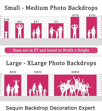 ShinyBeauty 4FTx7FT White Sequin Backdrop,Elegant Wedding & Party Decor,Sparkly Photo Background, Seamless Sequin Curtain | Perfect for Events