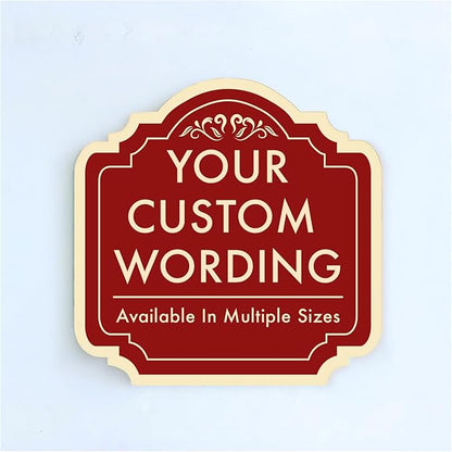 Custom Decorative Outdoor Metal Sign - Personalized Aluminum Driveway Sign, Waterproof, Made in USA - Design 2 Red Brick 18x18 In