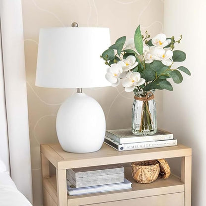 White Orchids Artificial Flowers with Vase Fake Flowers in Vase Artificial Eucalyptus Stems in Glass Vases with Faux Water Faux Orchid with Eucalyptus Leaves Arrangement for Dining Table Centerpiece