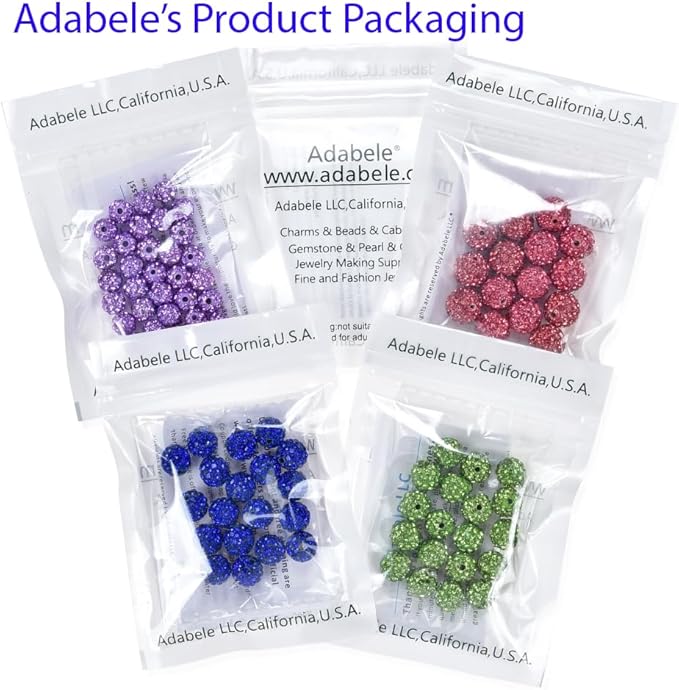 100pcs Adabele Grade A Suncatcher Crystal Rhinestone Pave Loose Beads 12mm Jet Hematite Black Polymer Clay Disco Ball Spacers Compatible with Shamballa All Craft Jewelry Making DB12-31