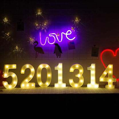 MUMUXI Marquee Light Up Letters | Large Light Up Numbers | Battery Powered and Bright with Every Letter of The Alphabet | for Wedding, Birthday, Party, Celebration, Christmas or Home Decoration (5)