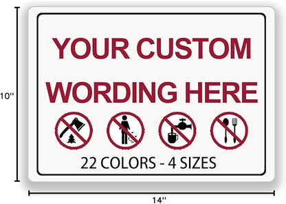 Custom Signs Outdoor Metal,Personalized Street Sign,Create Your Own Sign-Offices、Businesses、Workplaces Address Signs,Indoor and Outdoor Use