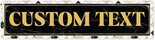 Custom Sign, Custom Street Sign, 11 Font Colors, 13 Font Styles, 4 Hole Options, 22 Sizes, 6x24 Inches, Rust Free DiBound, Fade Resistant, Made in USA by My Sign Center (Marble Tile)