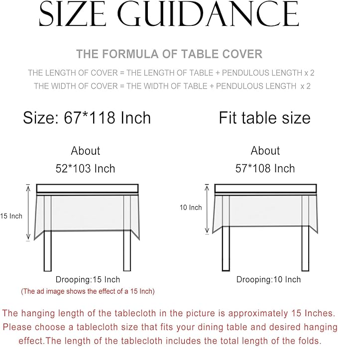 patdrea Designer Vintage French Extra Long Rectangular Tablecloth,Floral Birds Pattern Linen Table Cloth,Decorative Cover for Kitchen Dining Banquet,Christmas,Thanksgiving,67"x118"-Magnolia