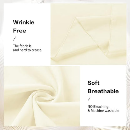 VOK Wedding Arch Draping Fabric Chiffon Fabric, 29in x 18Ft Sheer Chiffon Outdoor Curtain for Wedding Ceremony Birthday Party Decoration (Light Yellow,1 Panel)
