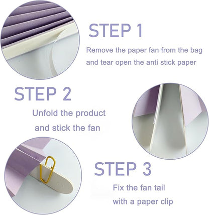 Purple Birthday Decorations,DIY Purple Paper Fans Hanging Decoration ,Party Decorations for Adults 8in,Little Mermaid Party Decor,Baby Shower Decorations 30 Color DIY Set (Light Purple)