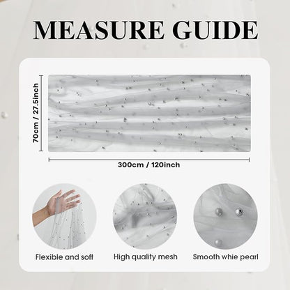 Artoid Mode Pearl Grey Gauze Table Runner 120 Inch 10FT, Seasonal Sheer Dining Holiday Wedding Birthday Baby Shower Table Decor for Home Party