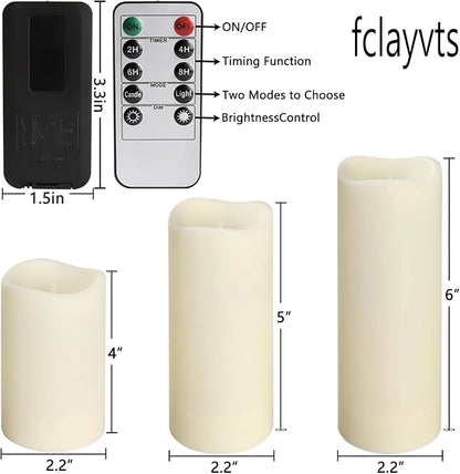 24-Pack LED Flameless Candles with Remote Control -Remote flameless Candles- Timer Candles -3D Flame, for Halloween Christmas Parties,Wedding,Home,Gift and Special Occasions(Three Sizes)