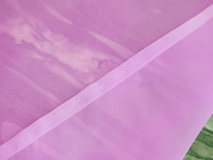 Window Pink Sheer Curtains 95 Inches Long 2 Panels Sheer Curtain Basic Rod Pocket Panel for Bedroom Children Living Room Yard Kitchen (Pink, 52" W x 95" L | 2 pcs)