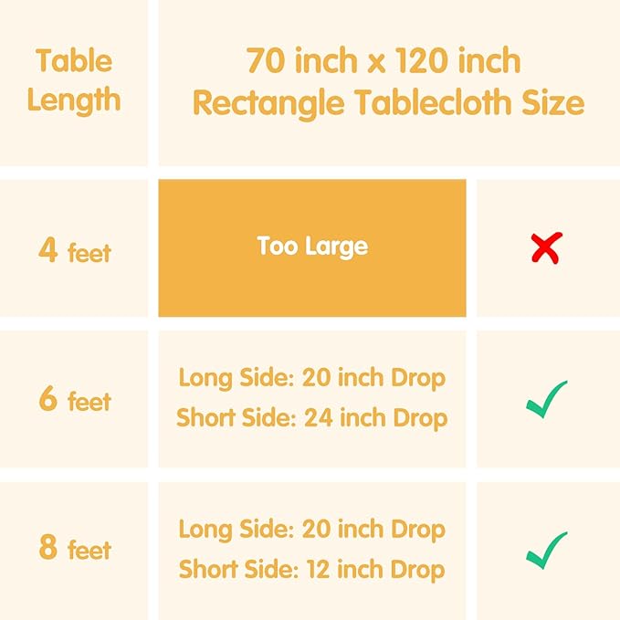 BRILLMAX 6 Pack Beige Tablecloths 70 x 120 Inch for 6ft or 8ft Rectangle Tables - Rectangular Bulk Linen Polyester Fabric Washable Cloth Cover for Wedding Reception Banquet Birthday Party