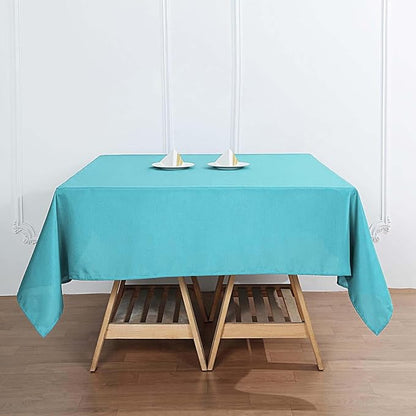 Efavormart 70" Square Linens Turquoise Wholesale Linens Polyester Square Linen Tablecloth for Wedding Banquet Party Restaurant