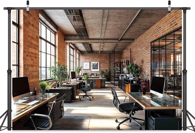 20X10ft Office Video Photo Backdrop Photography Background for Recording Conference, Zoom Home Podcast Backdrops Photo Booth Prop Decorations Wall Decor Tablecloth