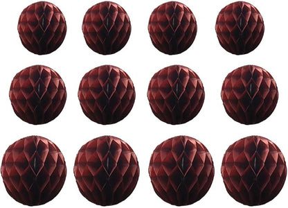 15pcs Honeycomb Balls Decorations 4'' 6'' 8'' Party Honeycomb Ball Flowers Tissue Pom poms Flower Ball Hanging Flower Balls for Baby Shower Birthday Wedding Nursery Decor(4'' 6'' 8'' Burgundy)