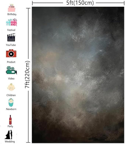 5x7ft Fabric Abstract Backdrop for Photography Vintage Portrait Old Master Background for Studio Prop
