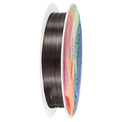 0.2 mm/32 Gauge Copper Wire for Jewelry Making, 82FT Copper Beading Craft Wire for Jewelry/Weaving/DIY Crafting/Planting, Color-Retaining [25M, Metallic Black]