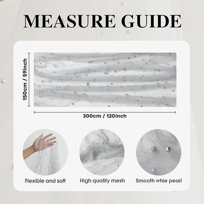 Artoid Mode Pearl Grey Gauze Table Runner 59x120 Inch , Seasonal Sheer Kitchen Dining Holiday Wedding Birthday Baby Shower Table Decor for Home Party