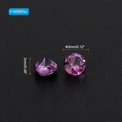 PATIKIL 14000Pcs Wedding Table Scatter Confetti Crystals 3mm Acrylic Diamonds Vase Fillers Gems for Table Centerpiece Decorations Bridal Shower Party, Dark Purple AB