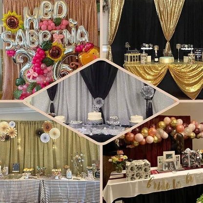 10FT x10FT Champagne Metallic Sheer Spandex Backdrop, 1 Panel Glitter Photography Background, Stretchy Spandex Fabric for Wedding, Party, Baby Shower, Photo Booth Decor