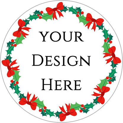 100-1000pcs Custom Stickers Merry Christmas Stickers Personalized Labels Adhesive Xmas Decorative Envelope Seals Stickers for Cards Gift Boxes(Round-1)