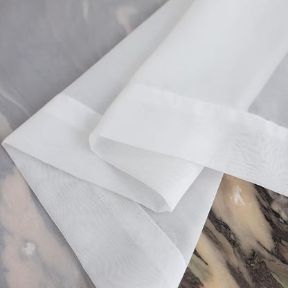 Window White Sheer Curtains 60 Inches Width 72 Inches Long 2 Panels Sheer Curtains Clear Curtains Basic Rod Pocket Panel for Home/Living Room/Bedroom/Kids Room