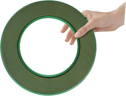 DOITOOL Flower Foam Ring with Suction Cup Car Flower Mud Green Wet Foam Blocks Round Floral Foam Blocks Artificial Floral Arrangements Mud for Florist Wedding Car Holiday Decoration 140g